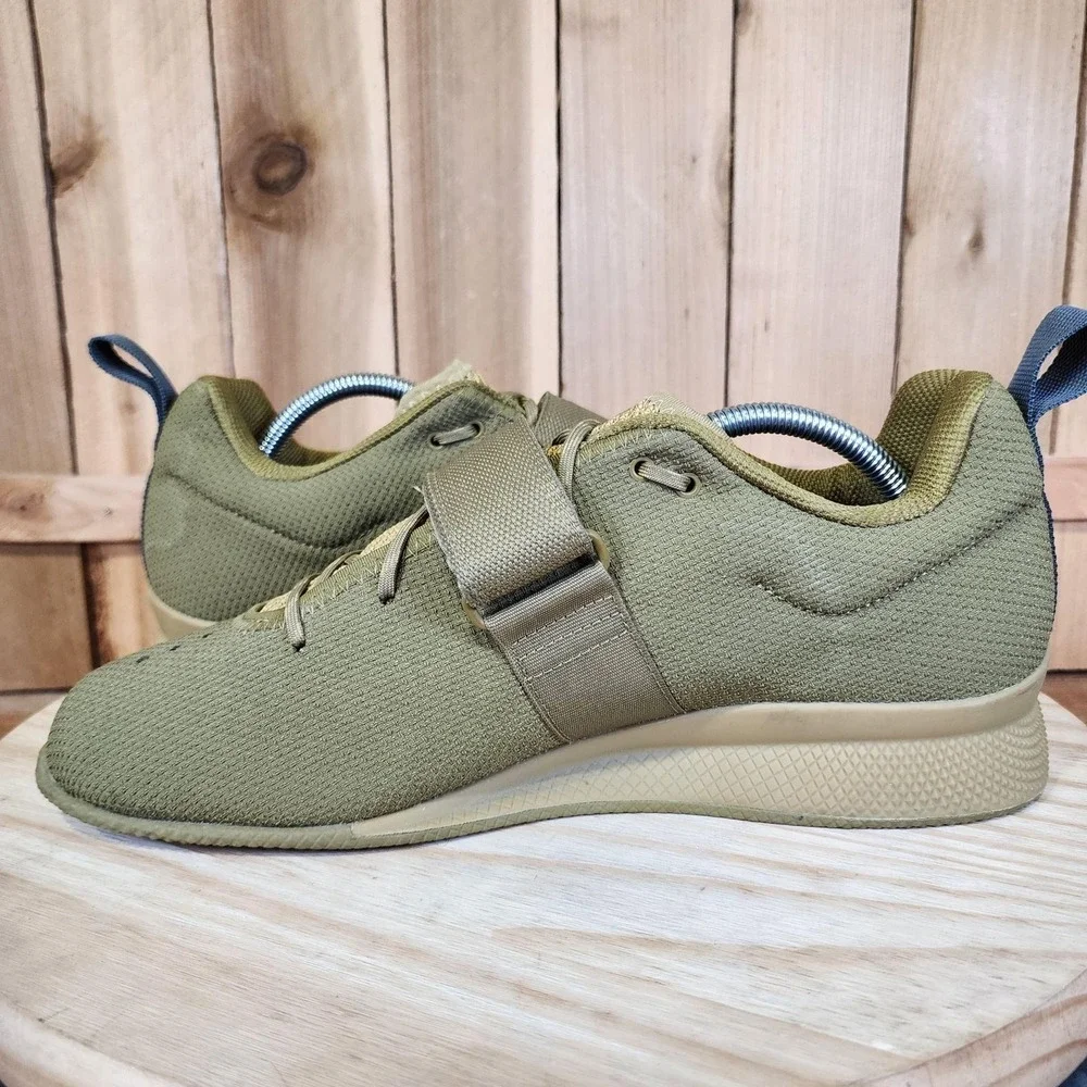 Adidas Adipower Weightlifting 2 Shoes Mens 10 Green Gym Training Sneakers FX0573